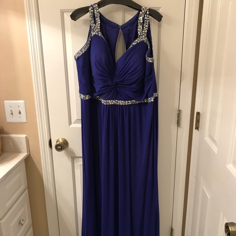 Cobalt Blue Dress with Embellishments